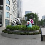 Sculpture de pandas de Marinetti