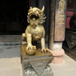 Temple Wenshu - un lion gardien