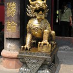 Temple Wenshu - un lion gardien