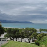 Kaikoura, vue sur la baie de l'auberge