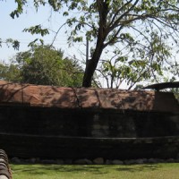 Vieille ville de Sukhothai - Bateau en bois